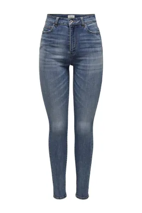 ONLY high waist skinny jeans ONLICONIC medium blue denim  